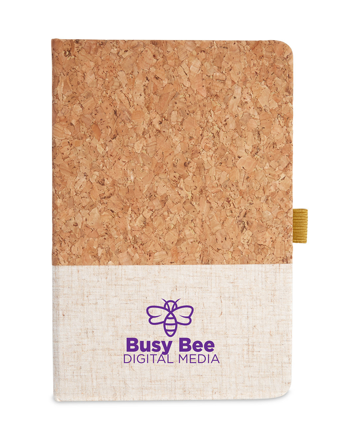 Cork And Heathered Fabric Hardcover Journal 5.5" X 8.25" 1