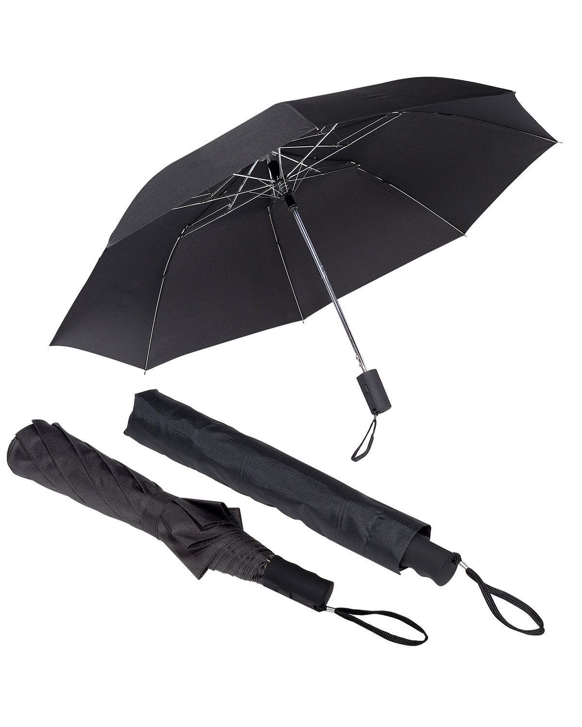 44" Arc Vented Auto Open Folding Umbrella 9