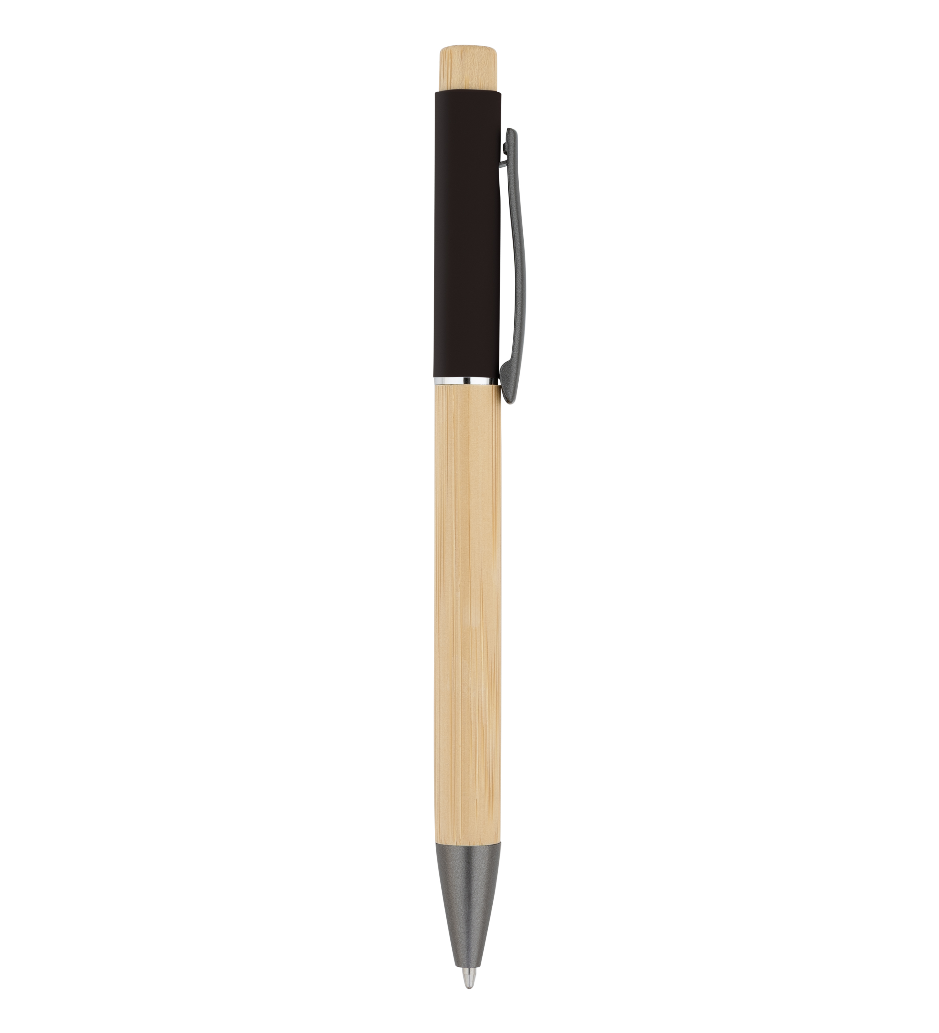 Bamboo Barrel with Gunmetal Clip Pen 20