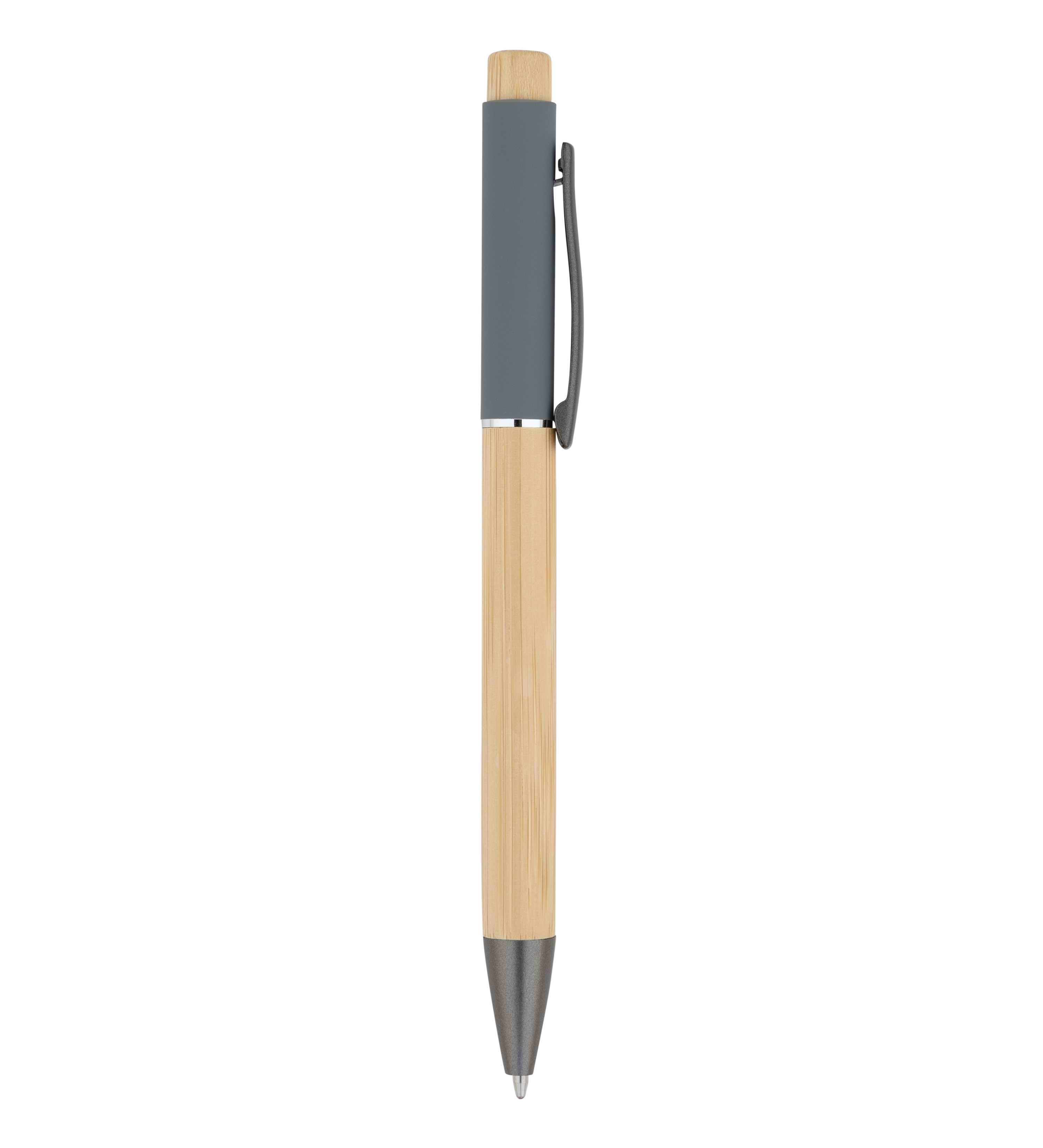 Bamboo Barrel with Gunmetal Clip Pen 9
