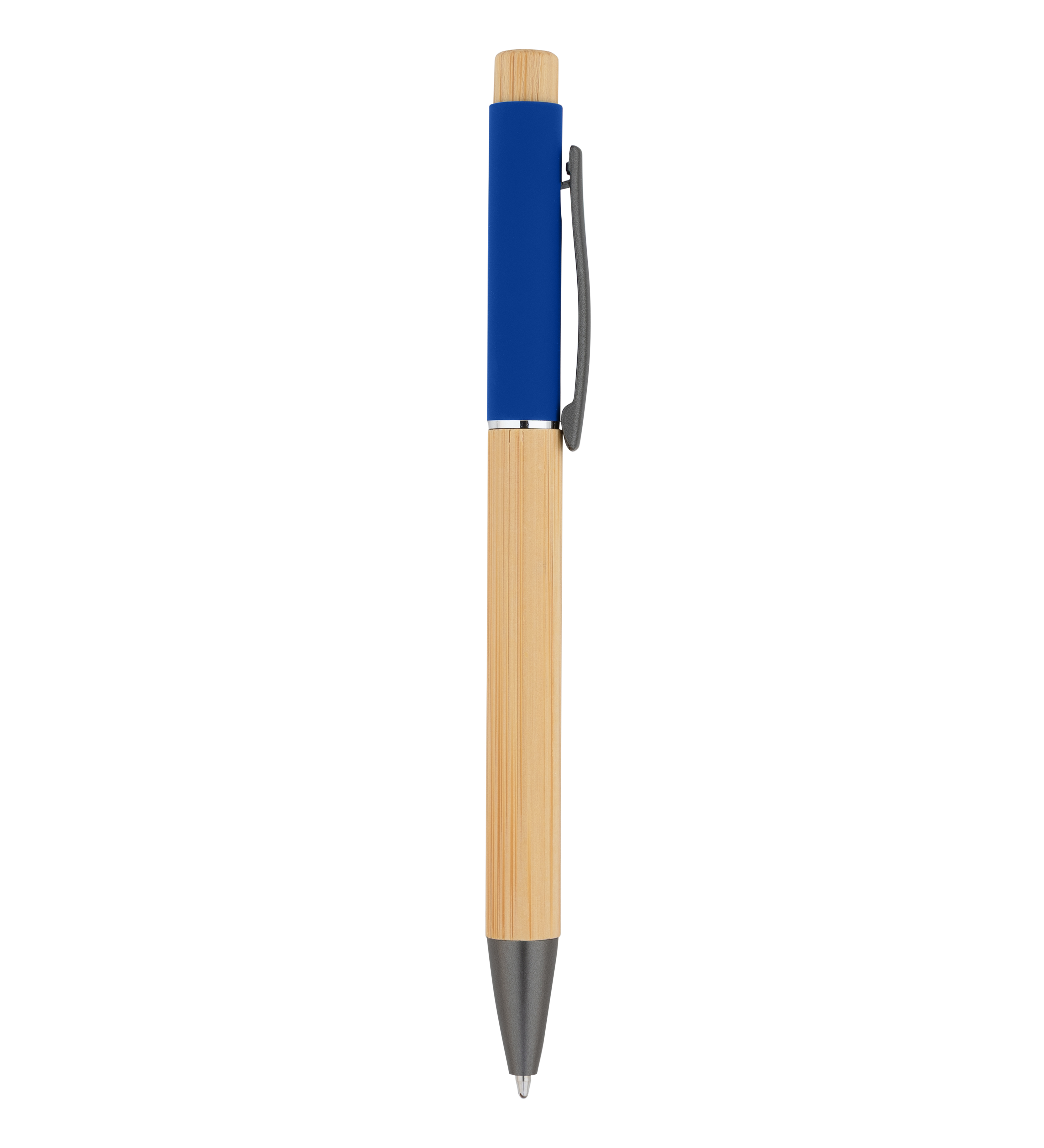Bamboo Barrel with Gunmetal Clip Pen 12