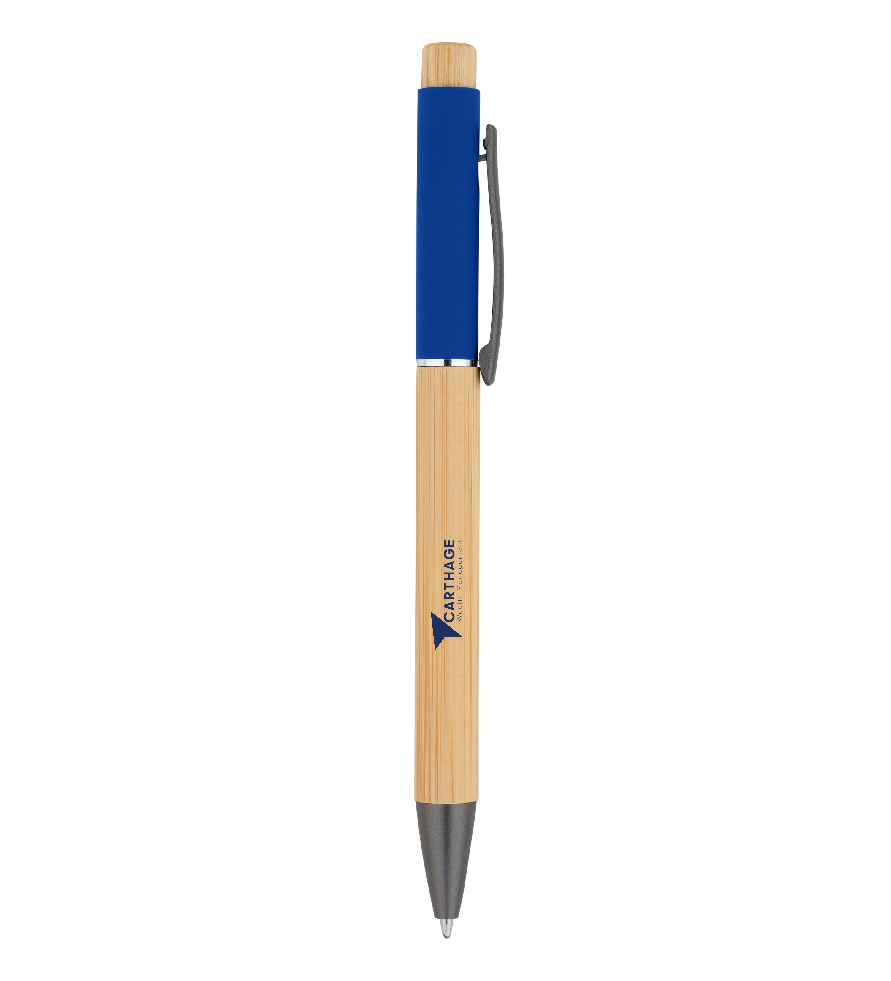 Bamboo Barrel with Gunmetal Clip Pen 10