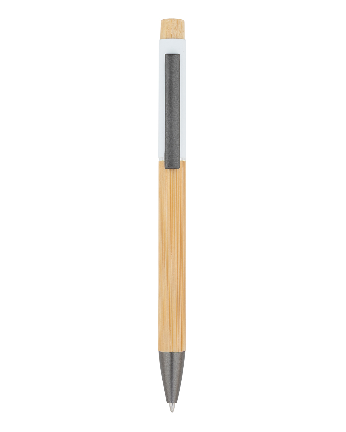 Bamboo Barrel with Gunmetal Clip Pen 19