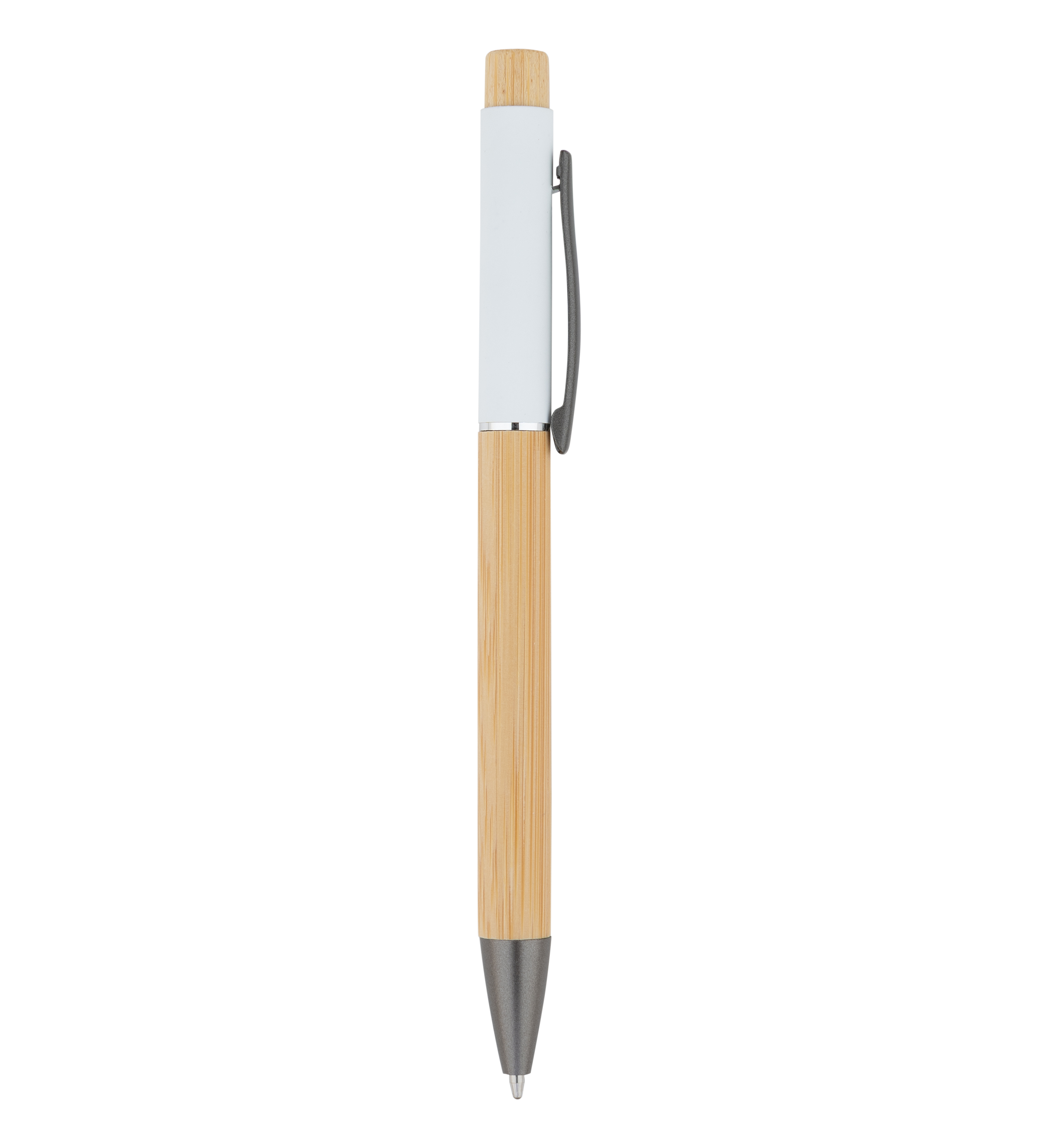 Bamboo Barrel with Gunmetal Clip Pen 24