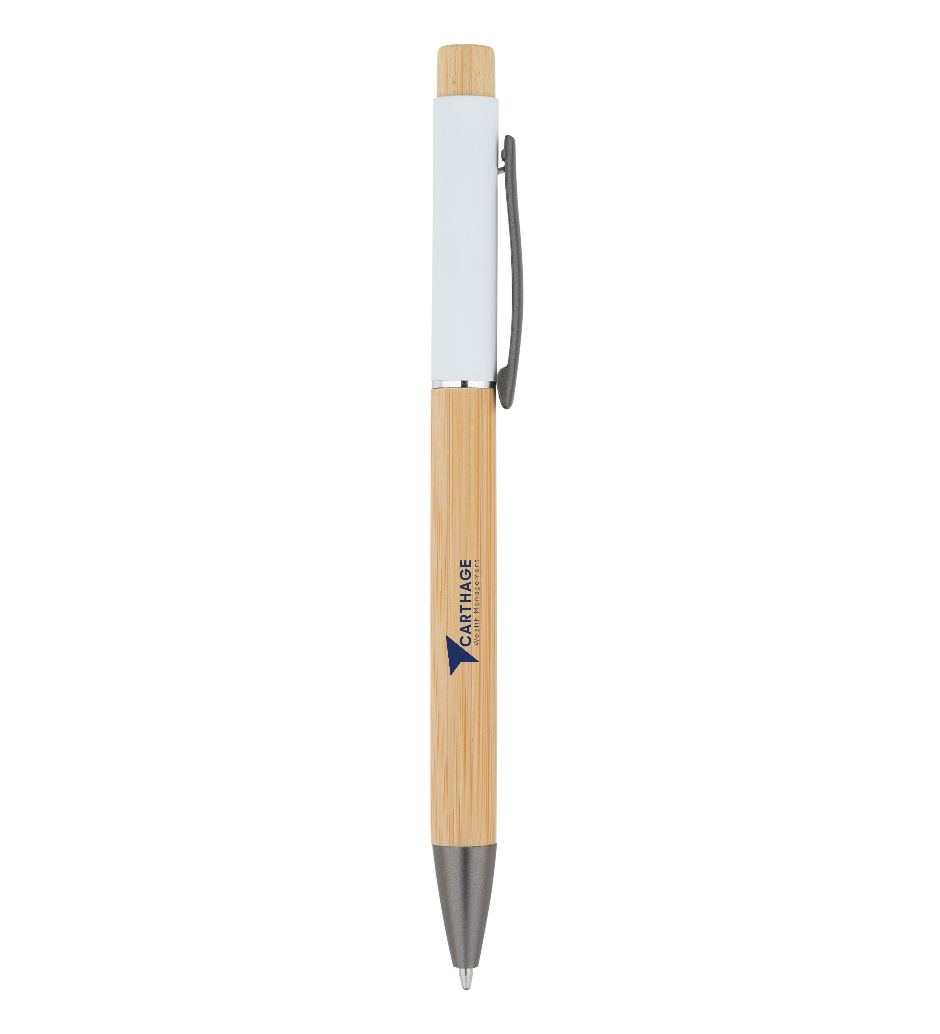 Bamboo Barrel with Gunmetal Clip Pen 23