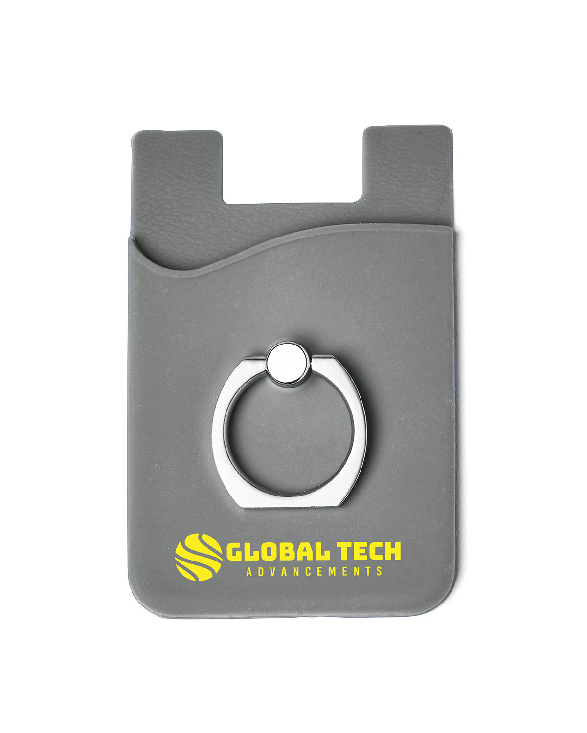 Silicone Card Holder with Metal Ring Phone Stand 6