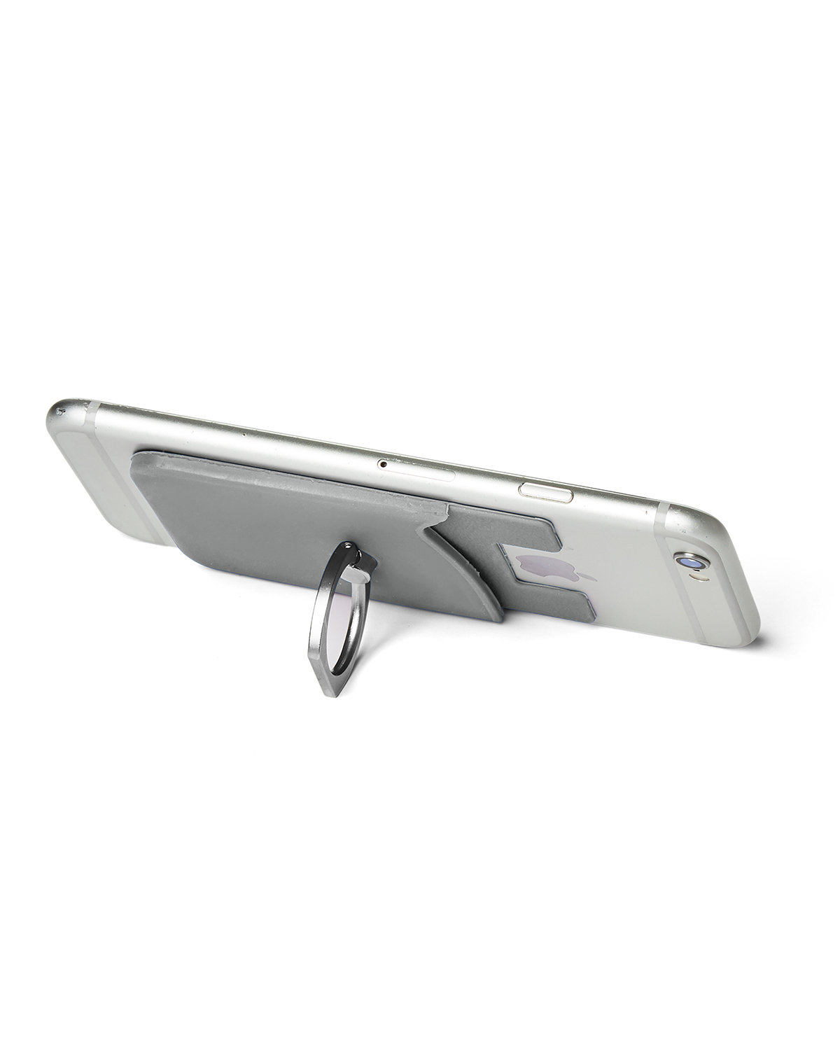 Silicone Card Holder with Metal Ring Phone Stand 4