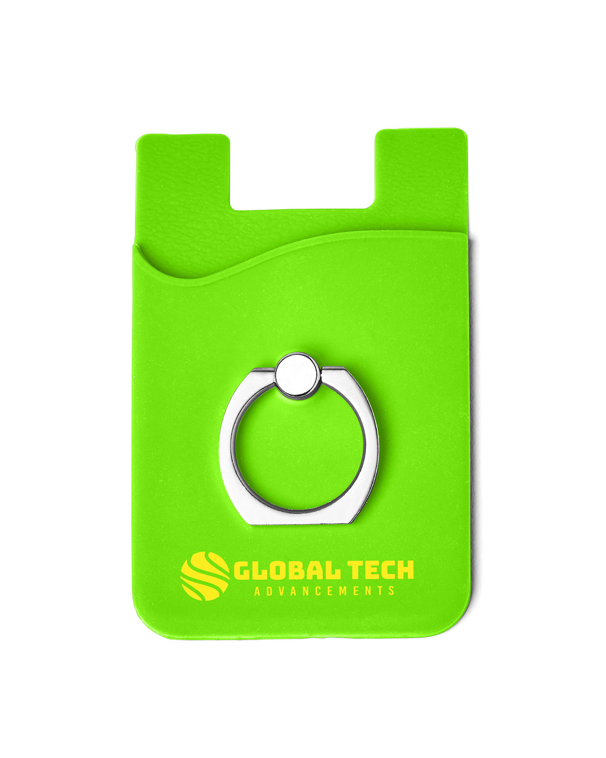 Silicone Card Holder with Metal Ring Phone Stand 56
