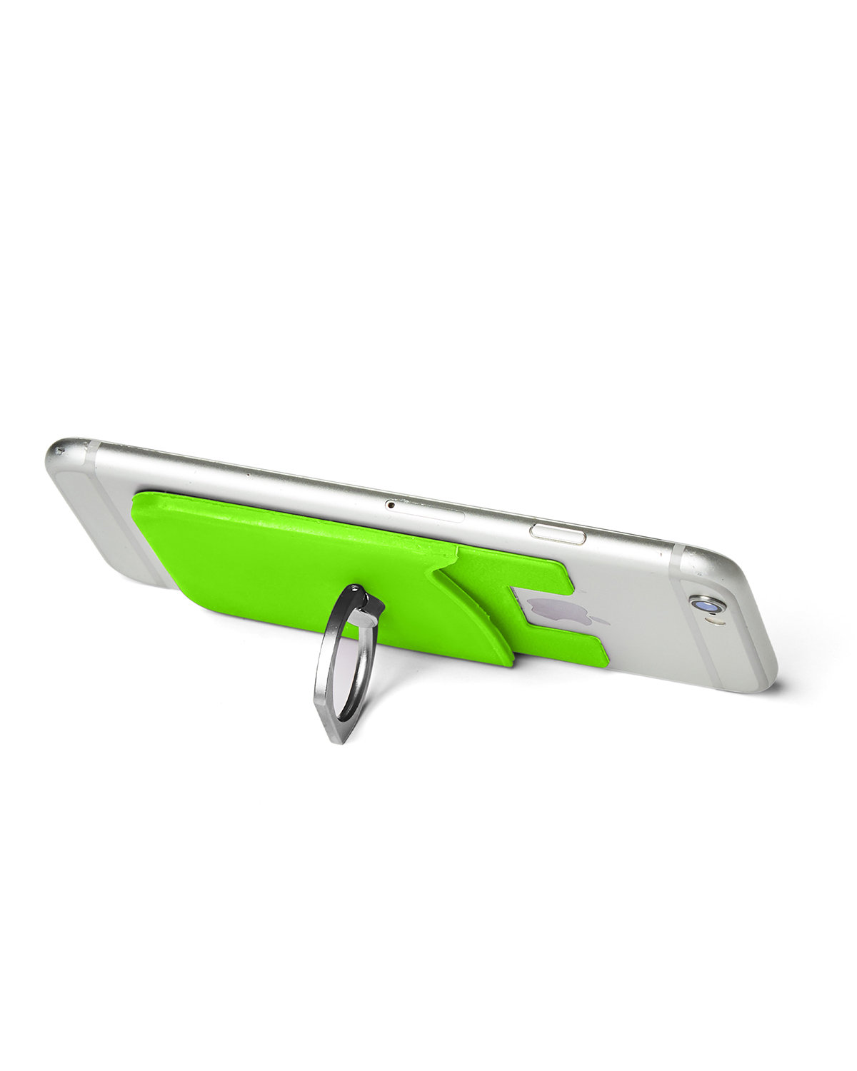 Silicone Card Holder with Metal Ring Phone Stand 3