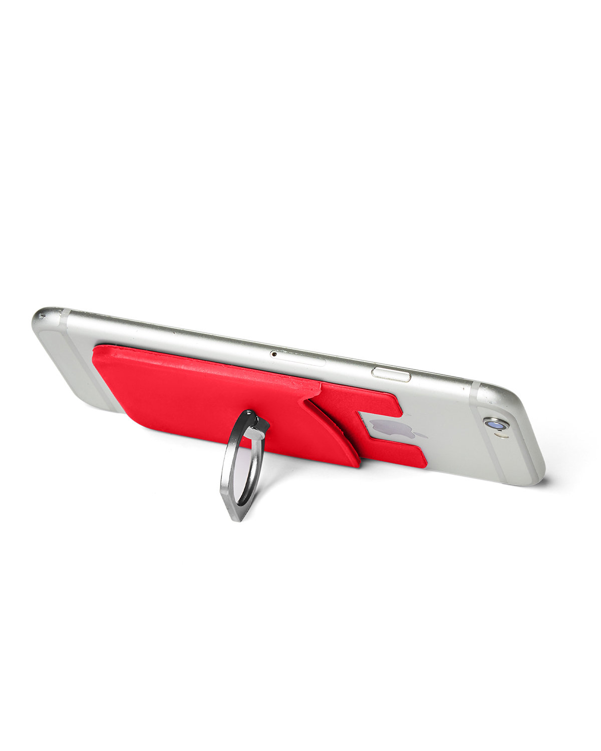 Silicone Card Holder with Metal Ring Phone Stand 49
