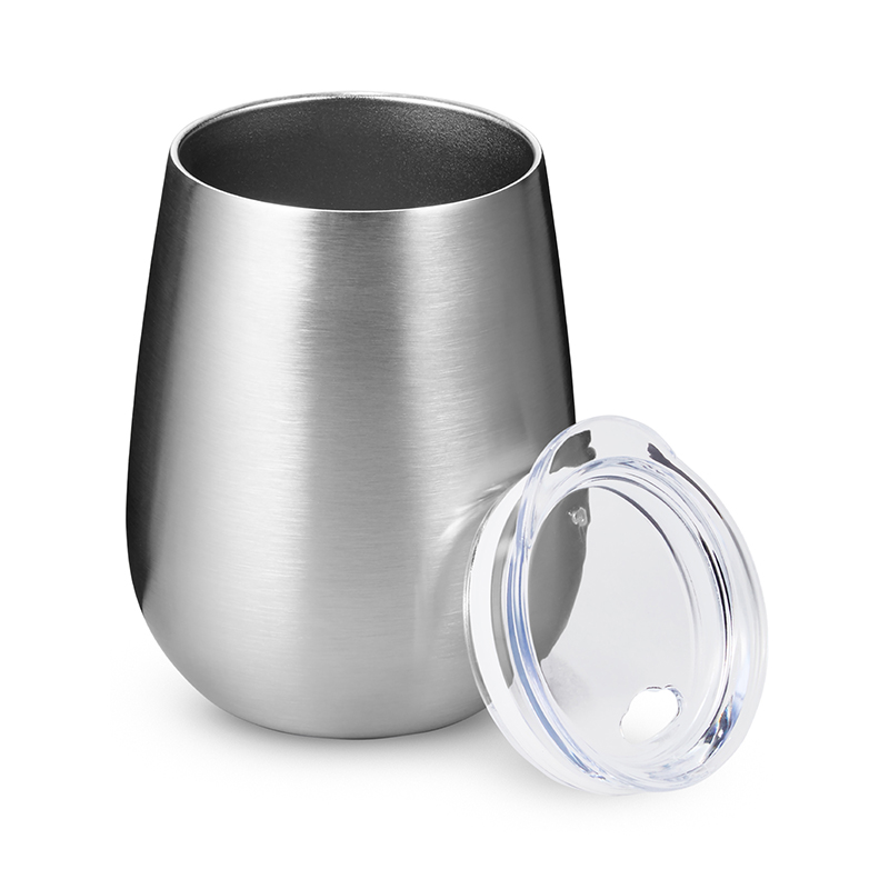 10 oz Stemless Insulated Wine Tumbler With Lid 4