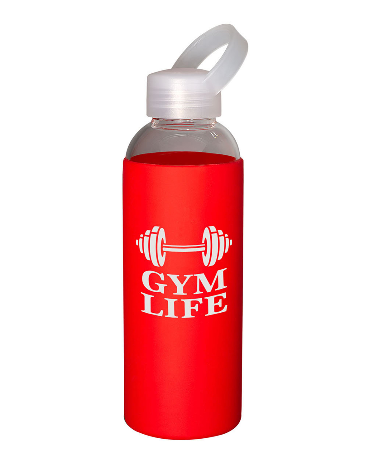 18 oz Glass Bottle With Color Silicone Sleeve 3