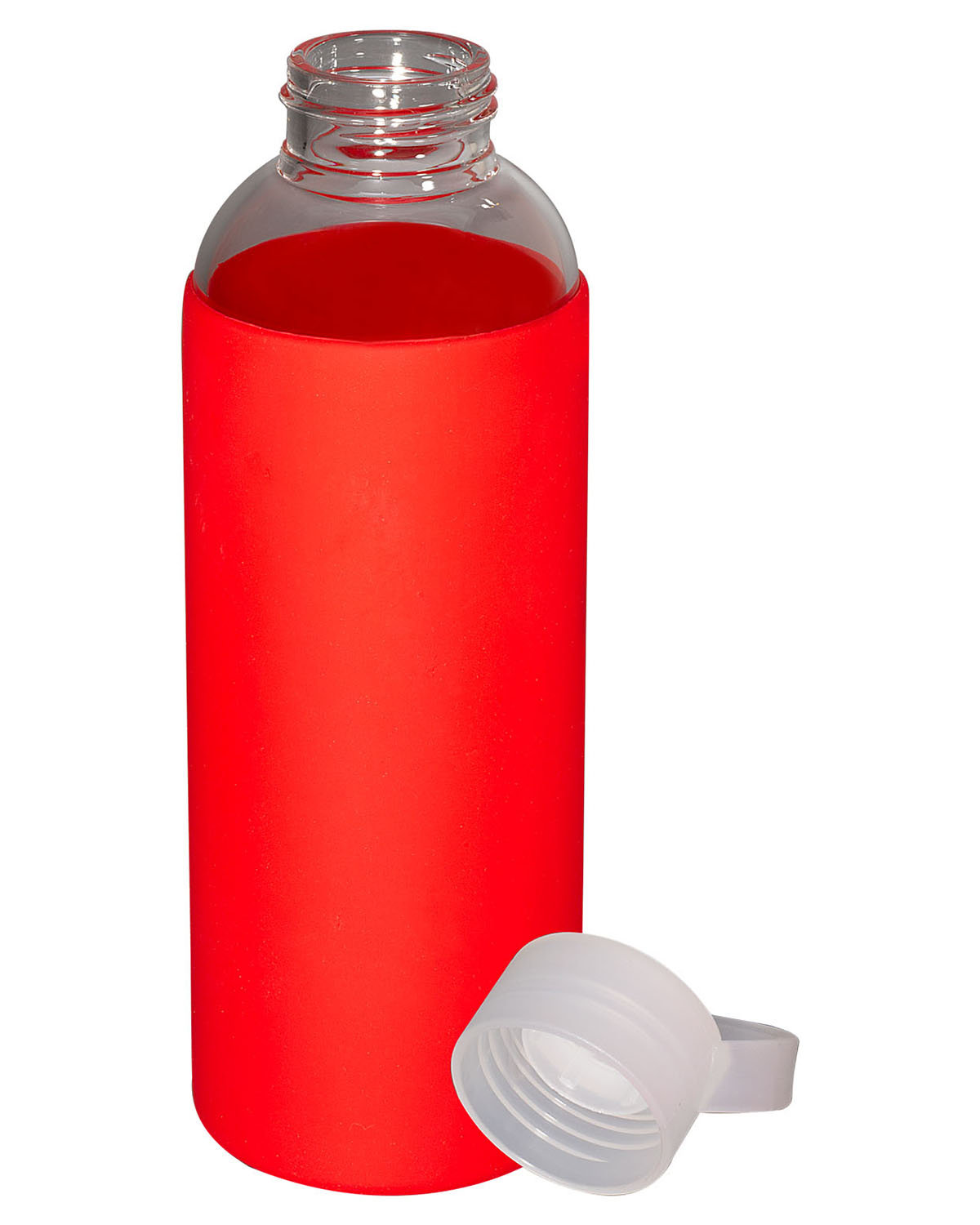 18 oz Glass Bottle With Color Silicone Sleeve 7