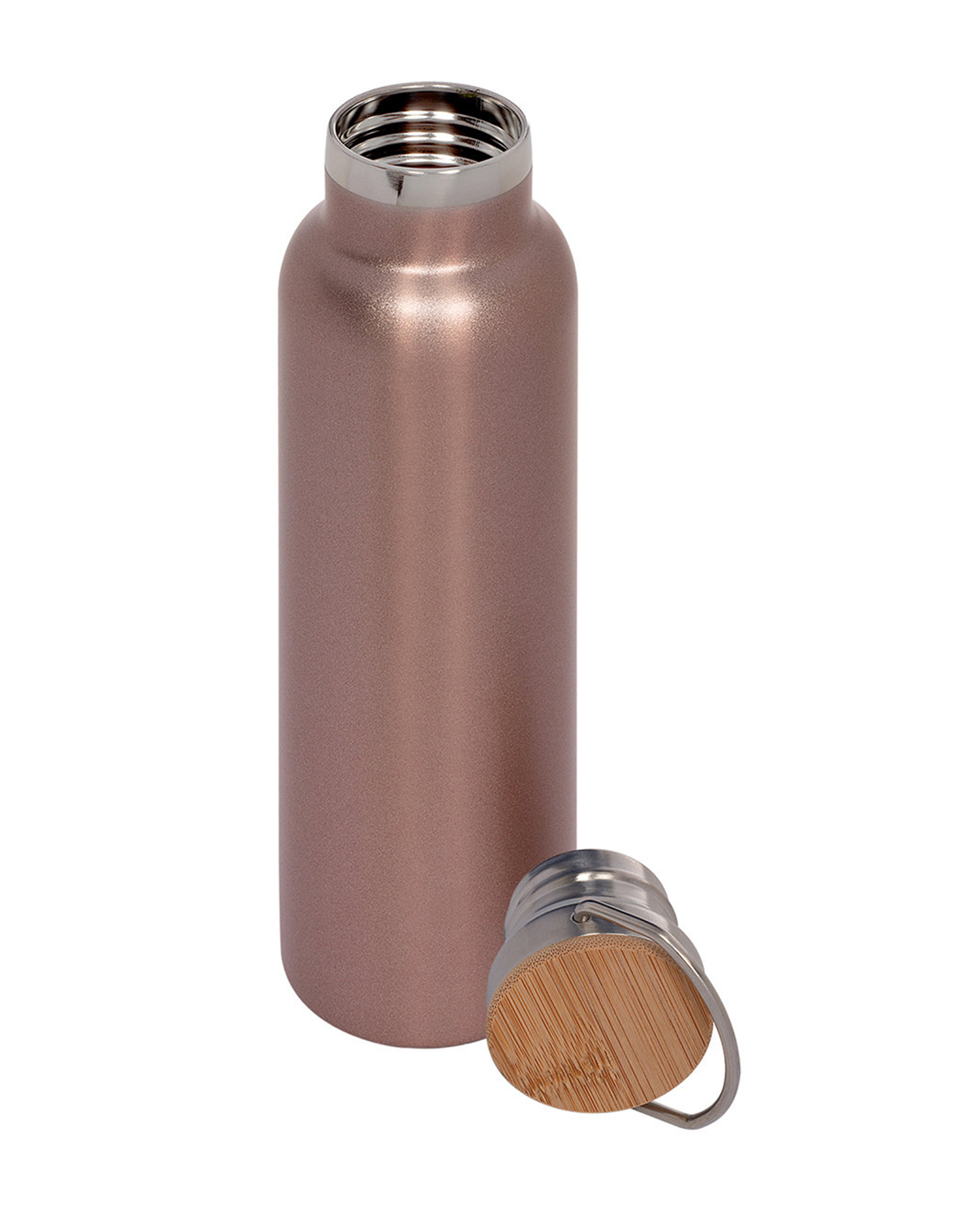 20 oz Vacuum Insulated Water Bottle With Bamboo Lid 8