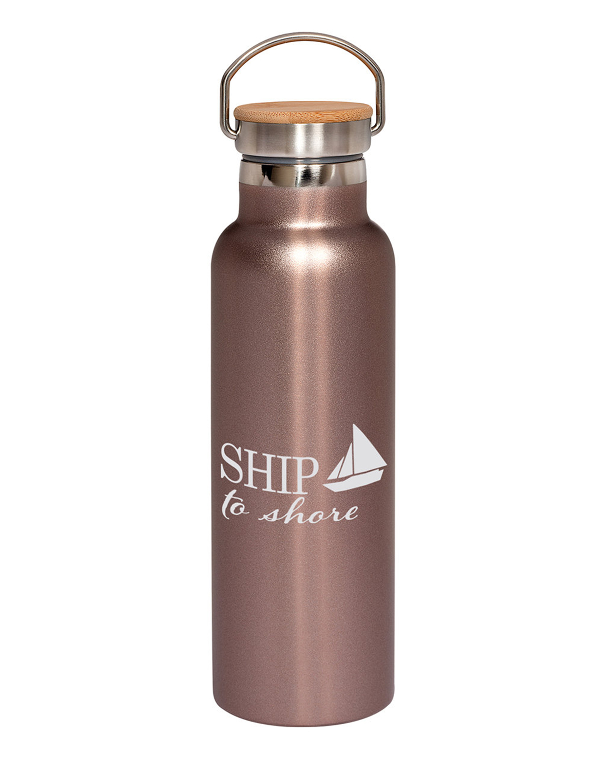 20 oz Vacuum Insulated Water Bottle With Bamboo Lid 5
