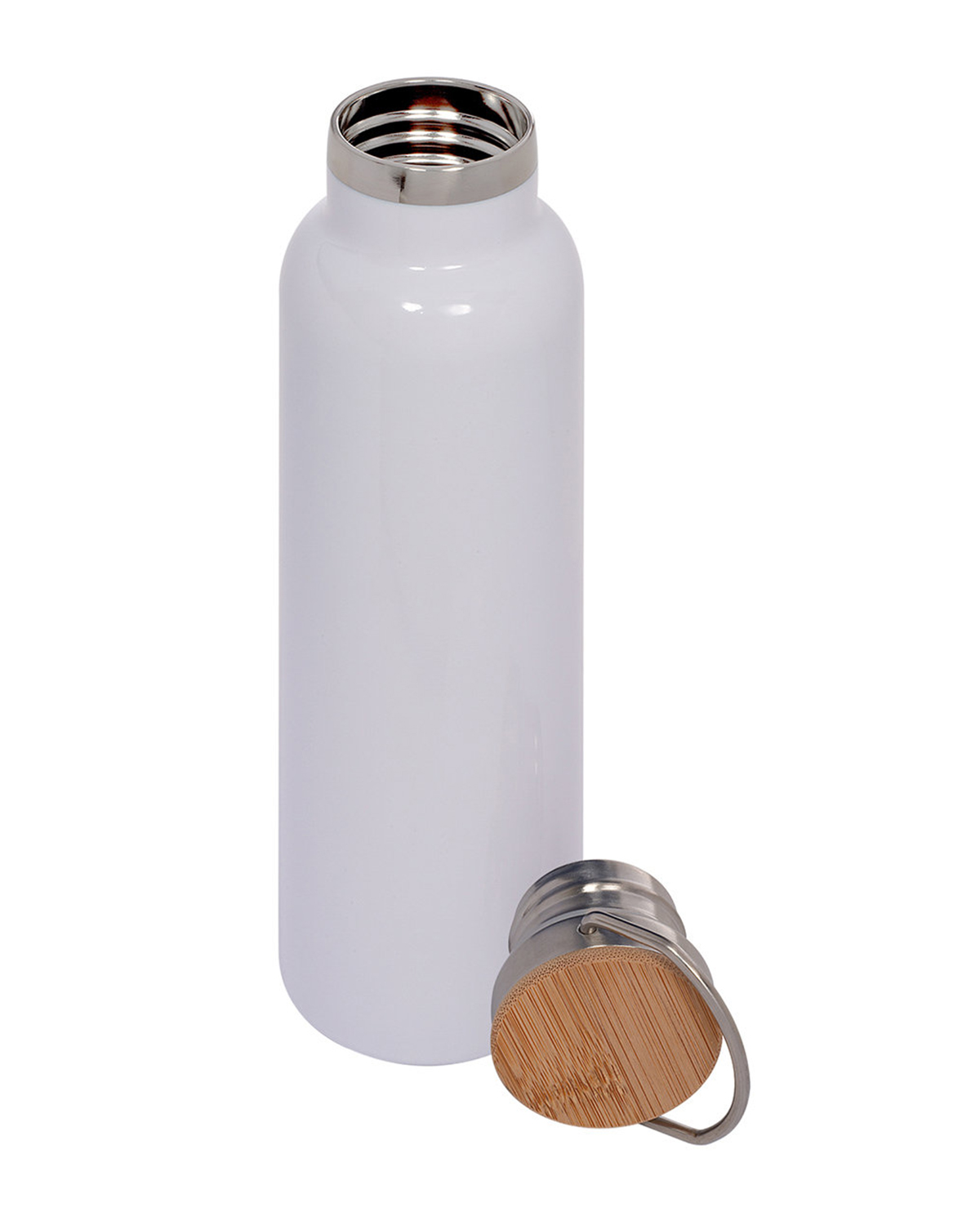 20 oz Vacuum Insulated Water Bottle With Bamboo Lid 19