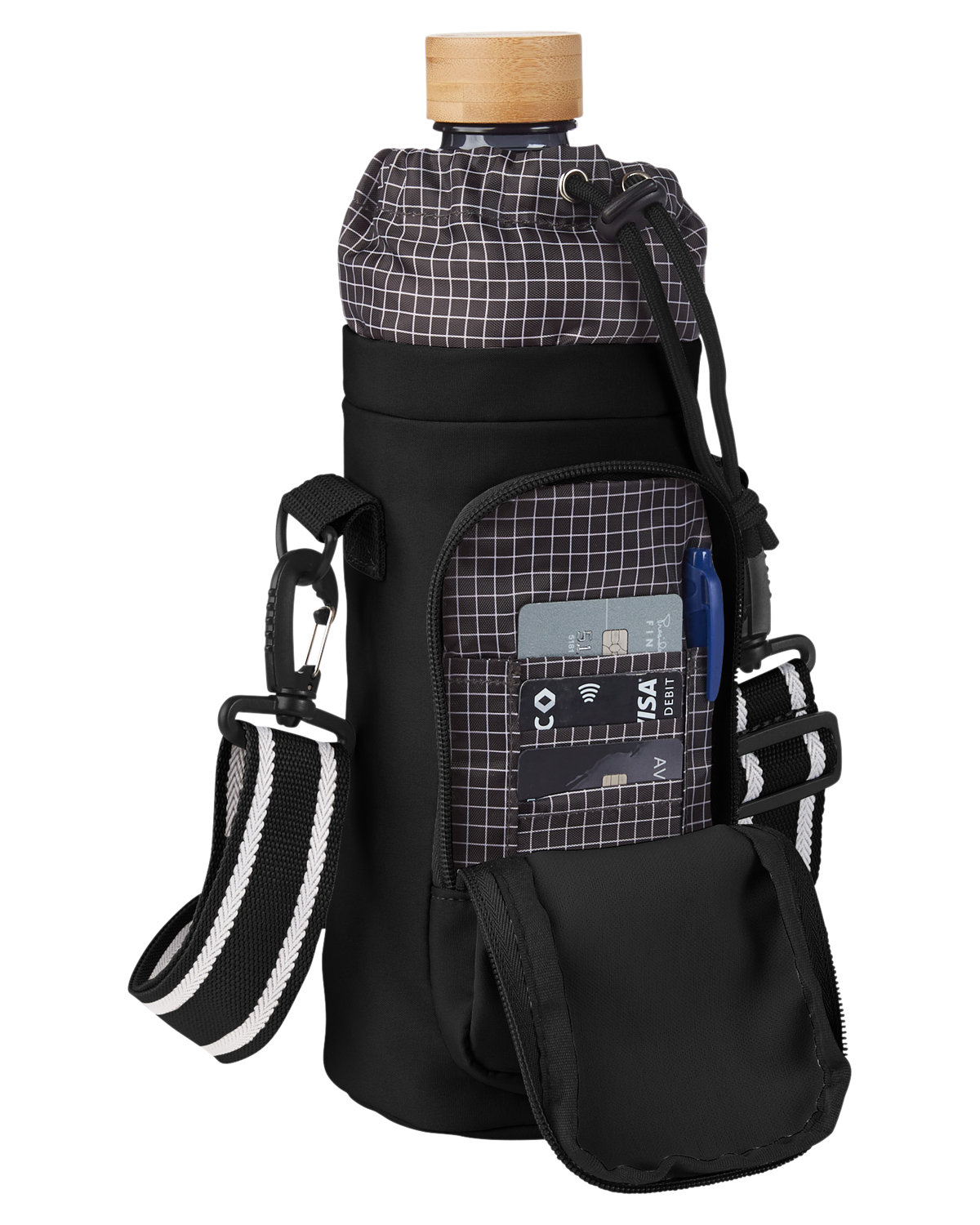 Academy Eco Friendly Water Bottle Bag With Storage Pocket. 8