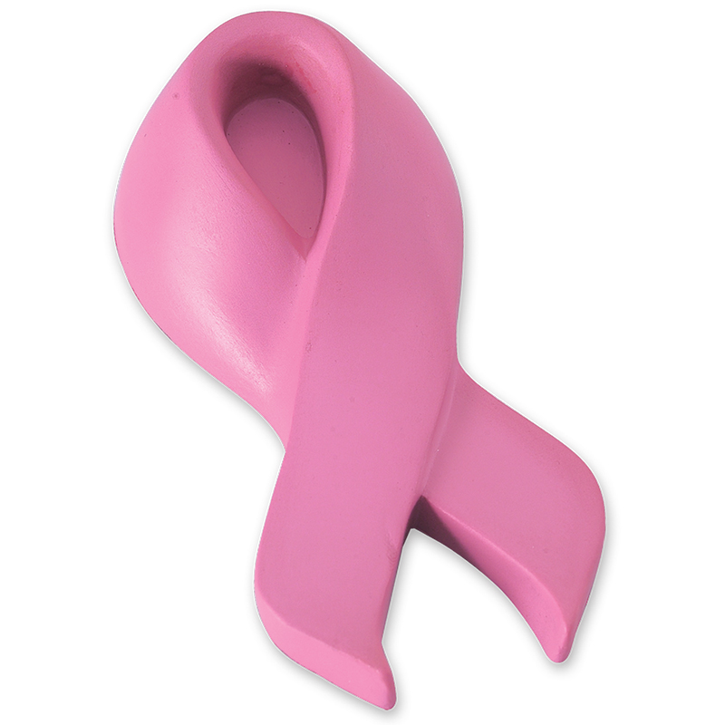 Pink Breast Cancer Awareness Ribbon Shape Stress Ball 1