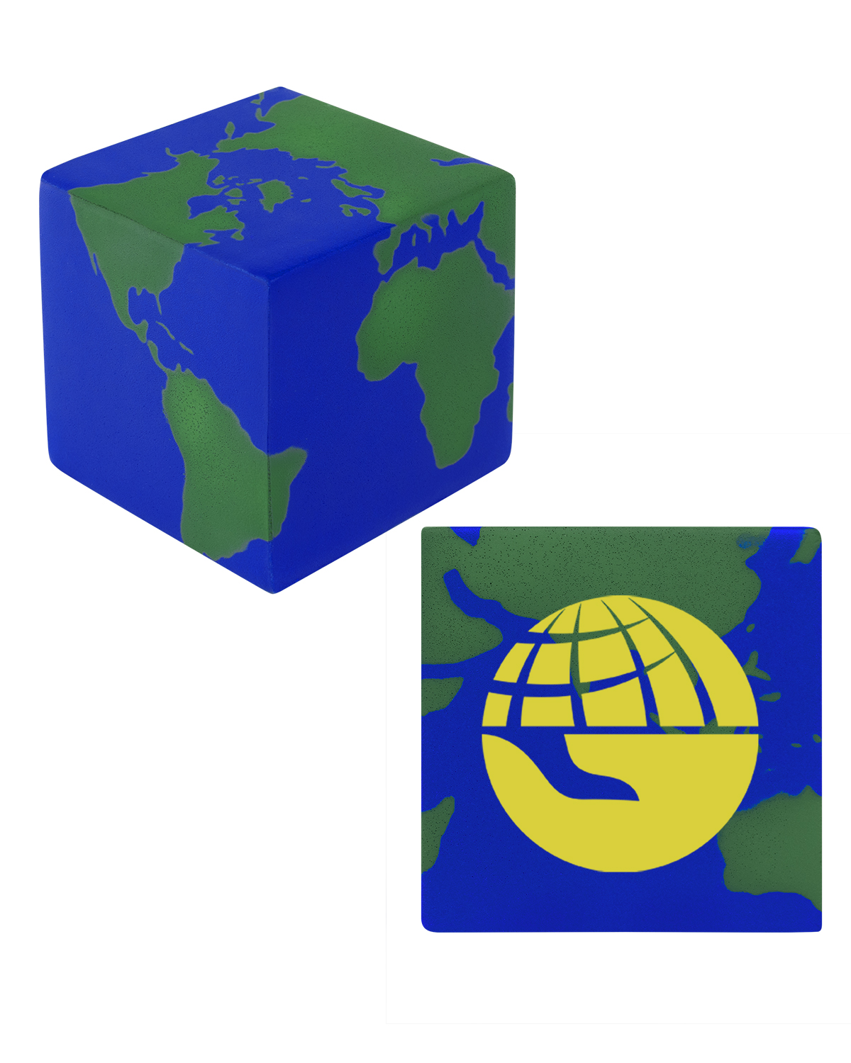 Earth Cube Shape Stress Ball. 8