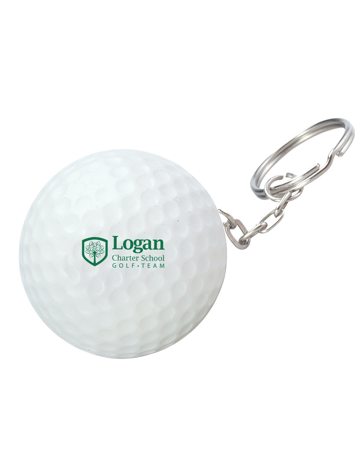 Golf Ball Shape Stress Ball Keychain 2