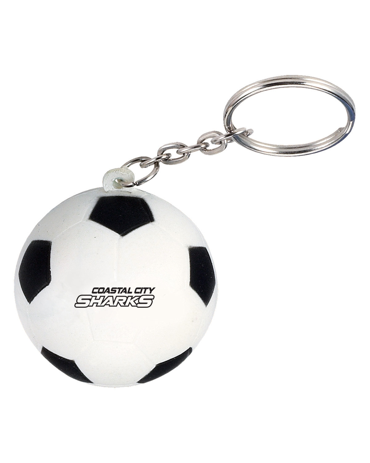Soccer Ball Shape Stress Ball Keychain 3