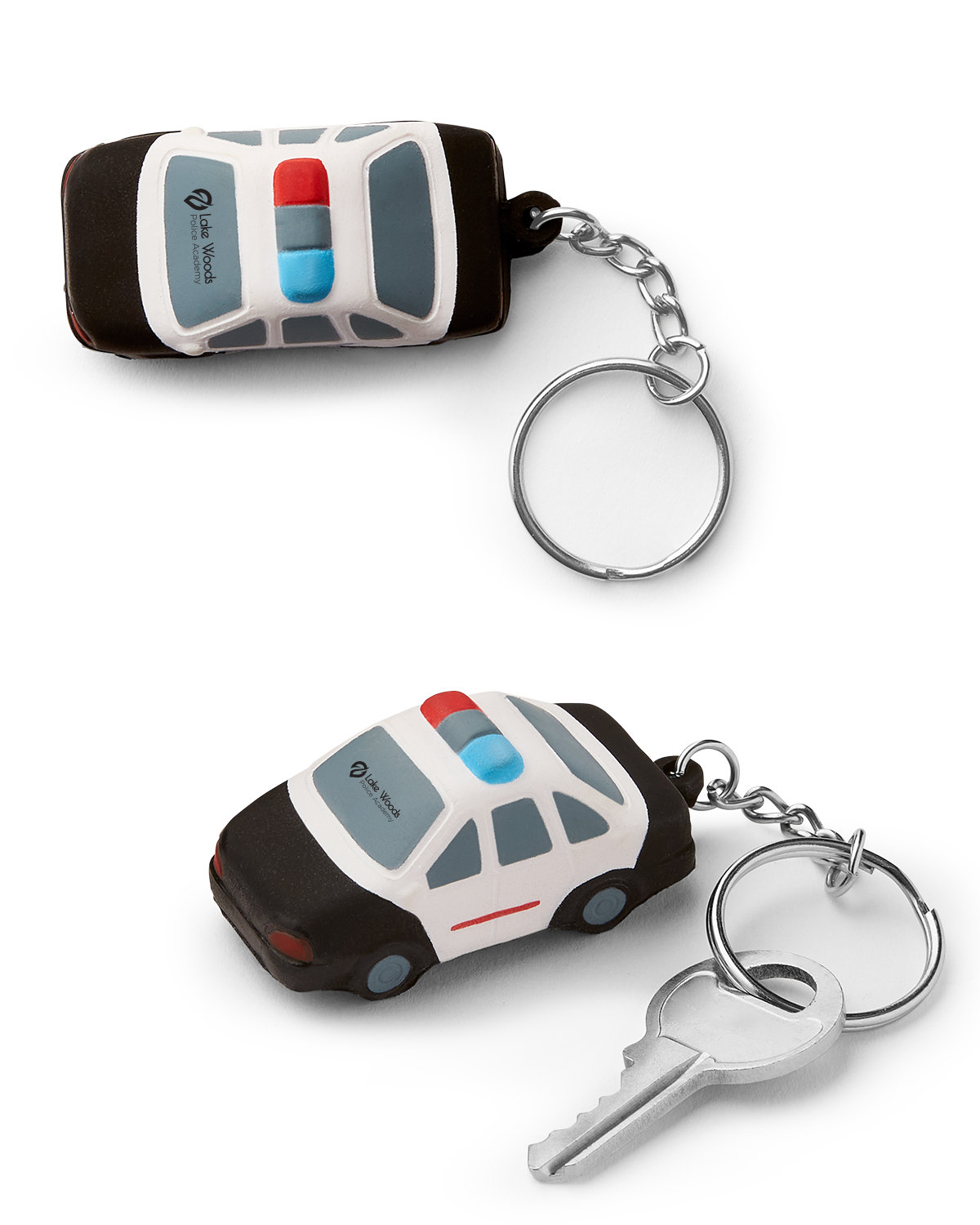 Police Car Shape Stress Ball Keychain 1