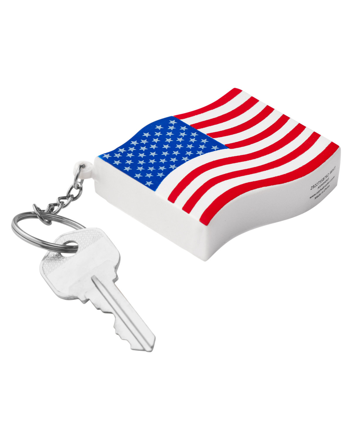 Patriotic American Flag Shape Stress Ball Keychain 5
