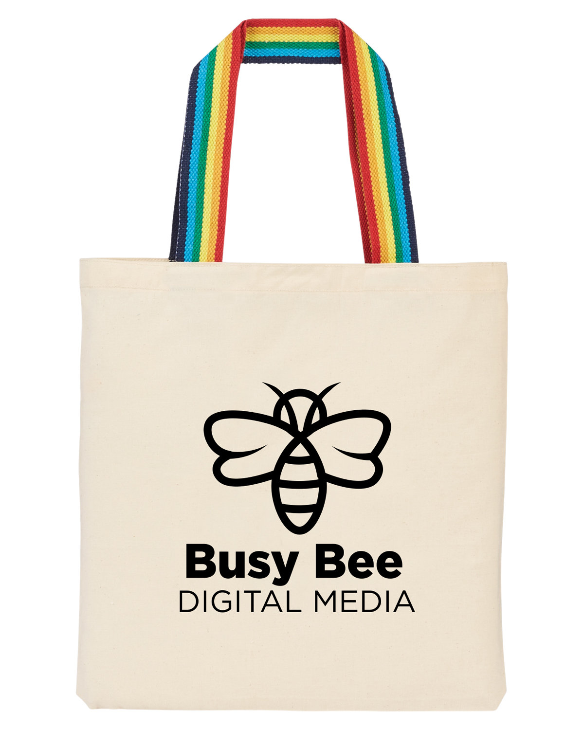 Rainbow Pride Recycled Cotton Tote Bag. 1