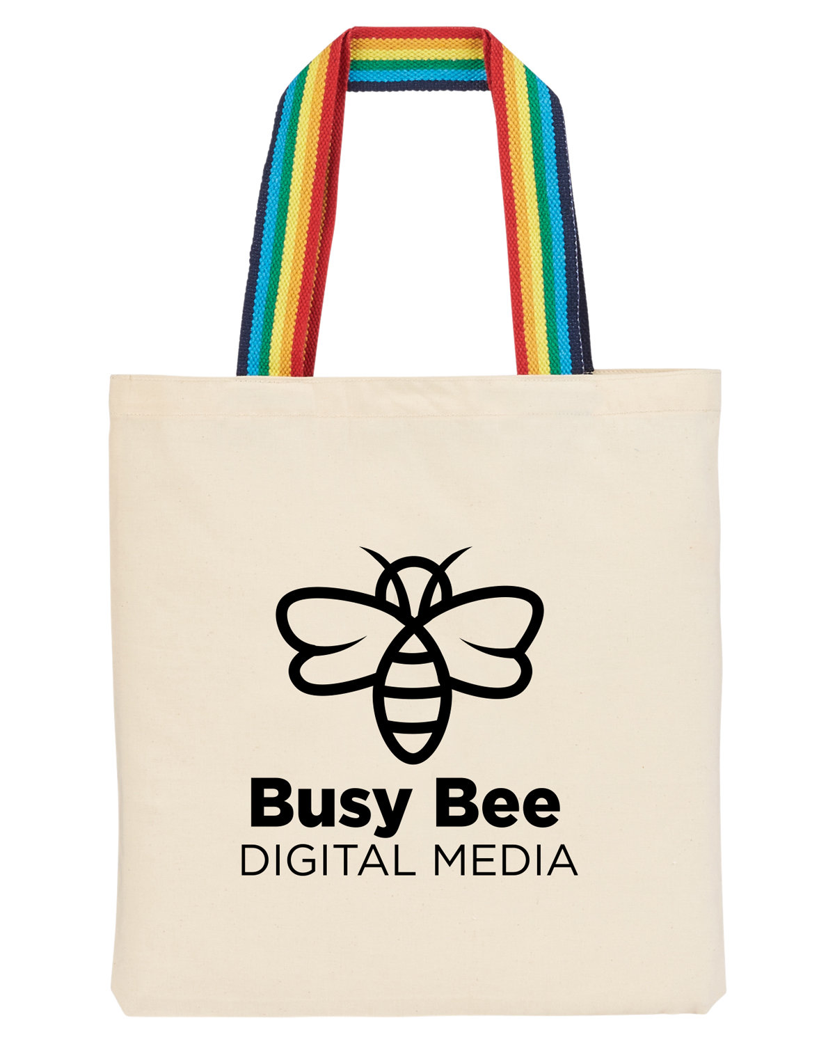Rainbow Pride Recycled Cotton Tote Bag. 3