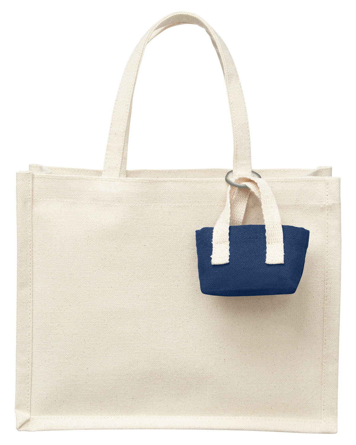Mini Recycled Cotton Tote Bag with Charm, custom tote bag with logo imprint 19
