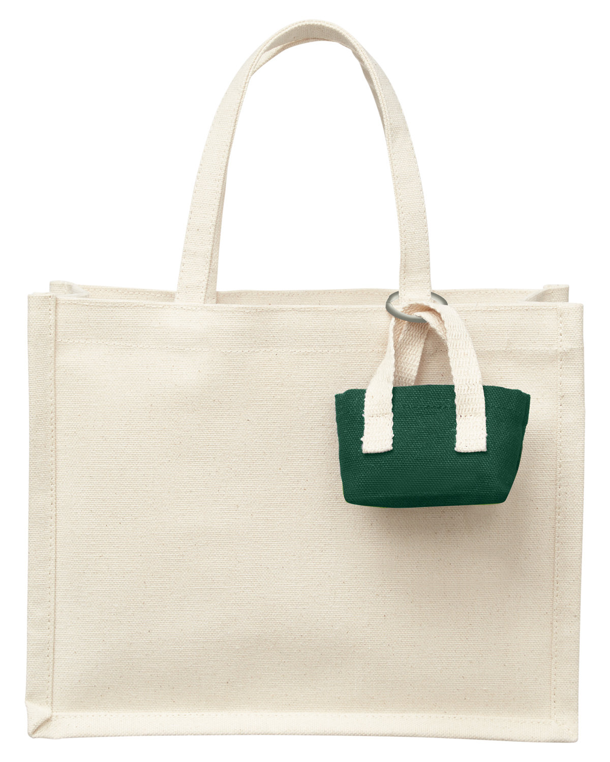 Mini Recycled Cotton Tote Bag with Charm, custom tote bag with logo imprint 8