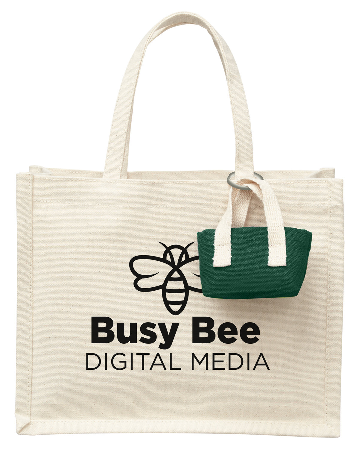 Mini Recycled Cotton Tote Bag with Charm, custom tote bag with logo imprint 23