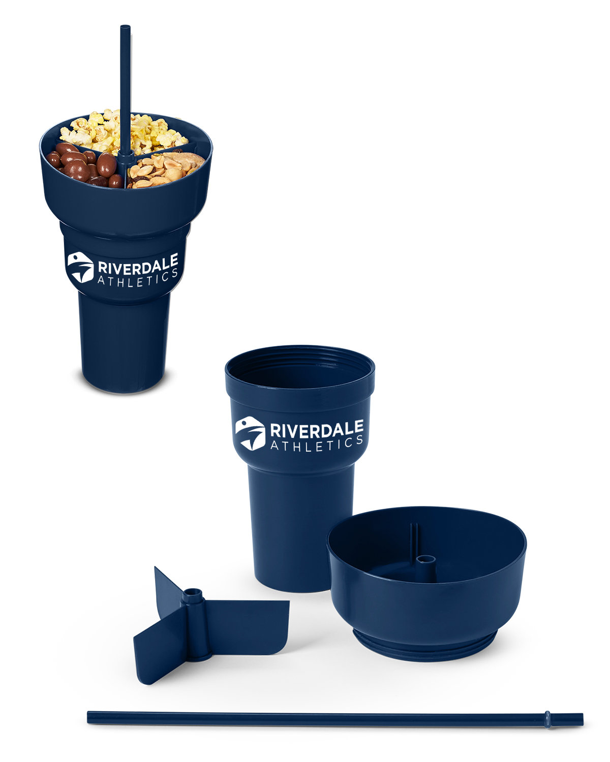 1L Recycled PP Stadium Tumbler with Snack Bowl 13