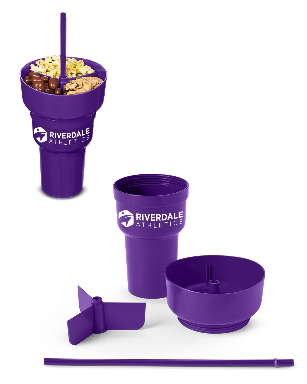 1L Recycled PP Stadium Tumbler with Snack Bowl 65
