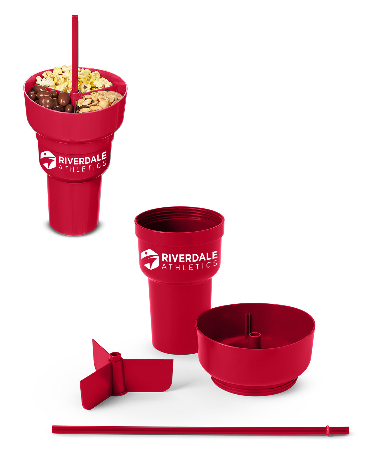 1L Recycled PP Stadium Tumbler with Snack Bowl 48