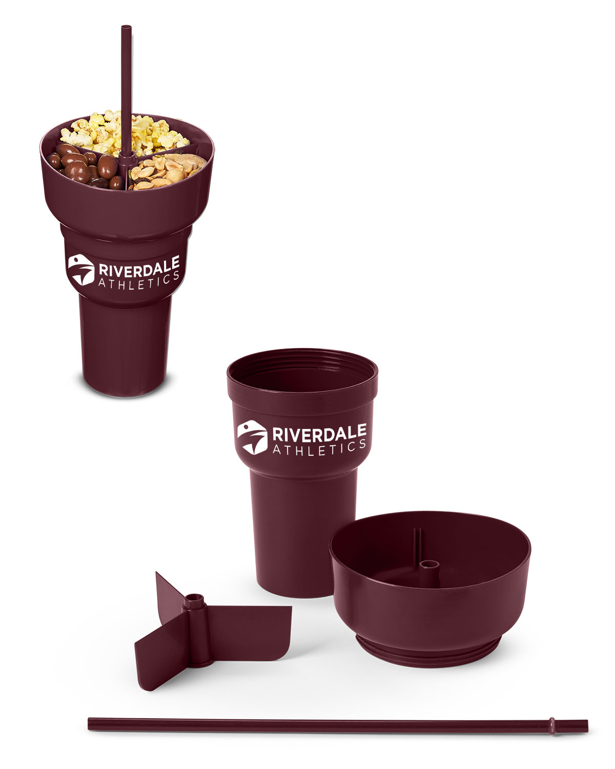 1L Recycled PP Stadium Tumbler with Snack Bowl 23