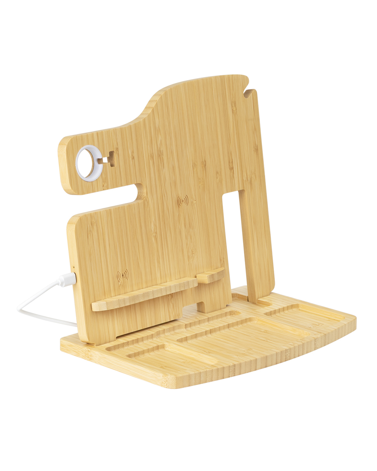 Portia Bamboo Charging Valet Station 14